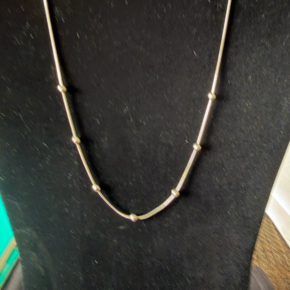 Elegant .925 Sterling Silver Bead Necklace